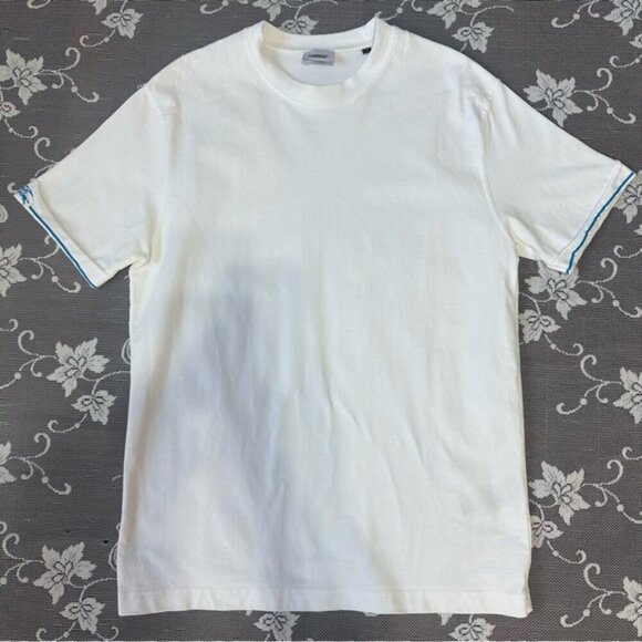 Burberry White Cotton T-Shirt Sz Medium - Picture 5 of 15